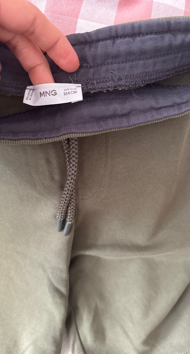 Erkek çocuk Yeşil Belden Bağlamalı Pamuk Şort - Görsel 2