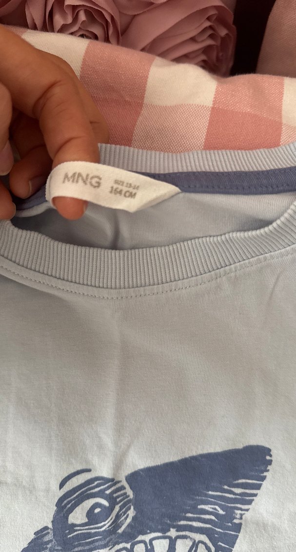 Erkek Çocuk Mavi Baskılı Kısa Kollu Tişört - Görsel 2