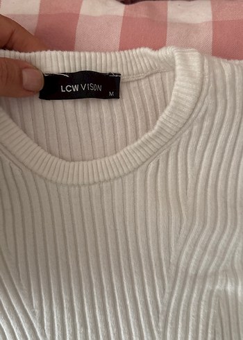 3 lü Beyaz Fitilli Kadın Triko Kazak ve çizgili - Görsel 2