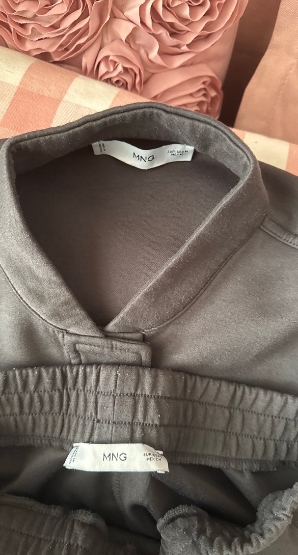 Gri Fermuarlı Kadın Midi Ceket ve pantolonu - Görsel 4