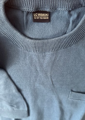 Mavi Pamuklu Basic Erkek çocuk Tişört - Görsel 4