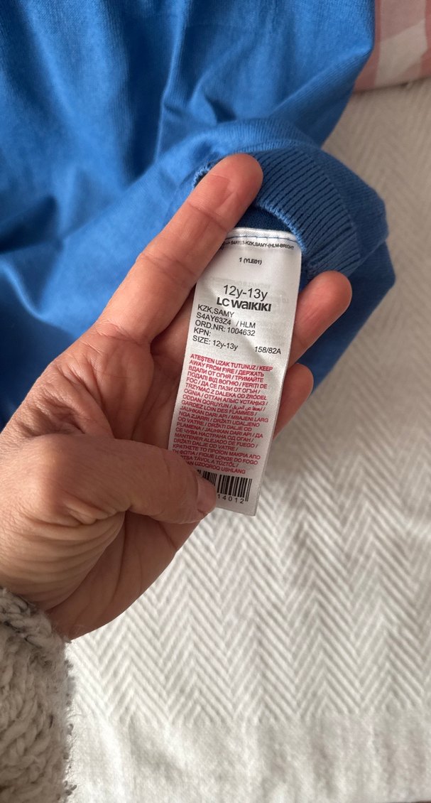 Mavi Pamuklu Basic Erkek çocuk Tişört - Görsel 5