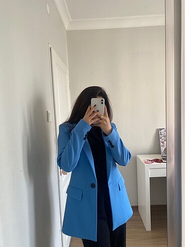 m Beden mavi Renk Mavi blazer