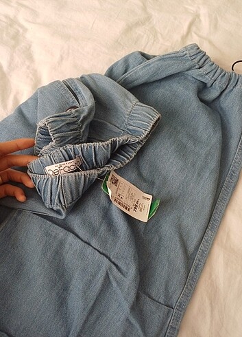 Jogger Yüksek Bel Bilek Boy Paraşüt Jean Pantolon - Görsel 6