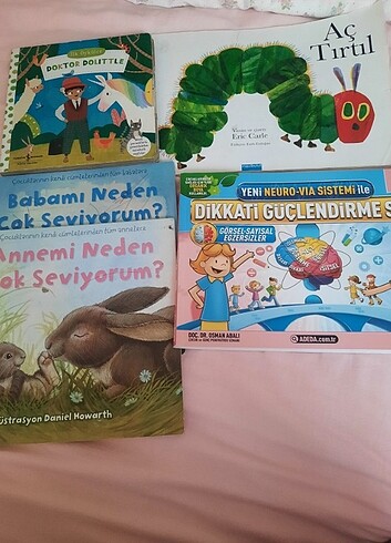 Ac tirtil kitap egitici set çocuk anne