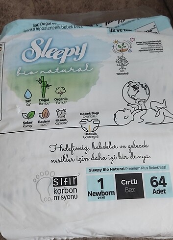 Sleepy bio natural 1 numara bebek bezi