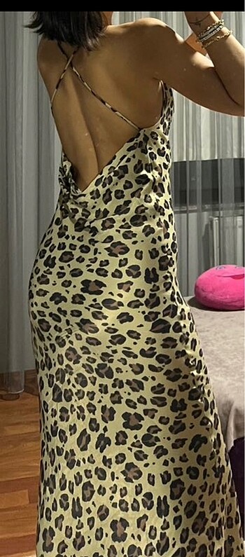 s Beden Leopar elbise