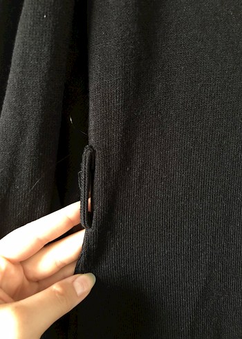 Siyah Triko Elbise - Görsel 5