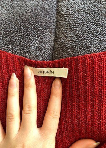 Kırmızı  Triko Kazak - Görsel 3