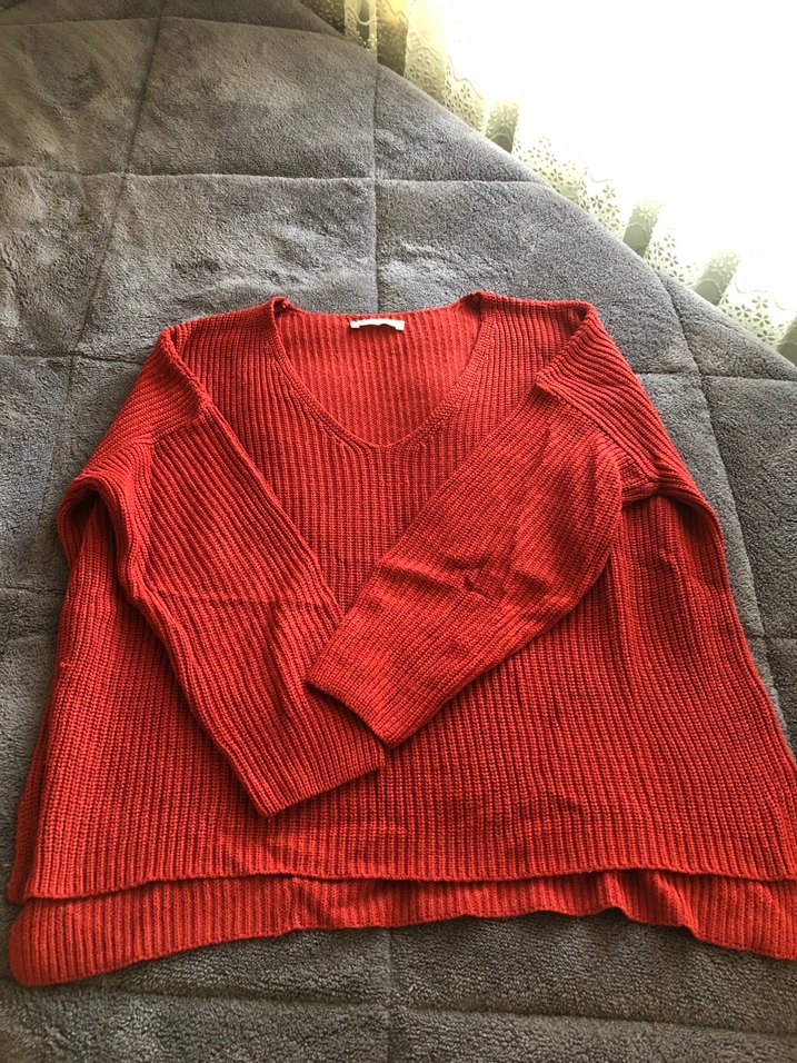 Kırmızı  Triko Kazak - Görsel 2