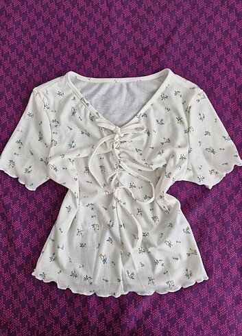 Bershka shein coquette bluz