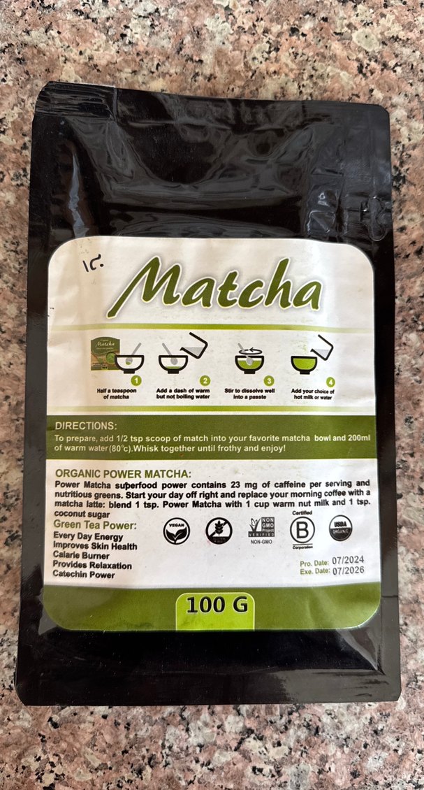 Organik Matcha Yeşil Çay Tozu 100G - Görsel 2
