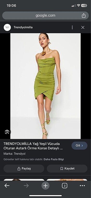 Trendyol & Milla Yağ yeşili elbise