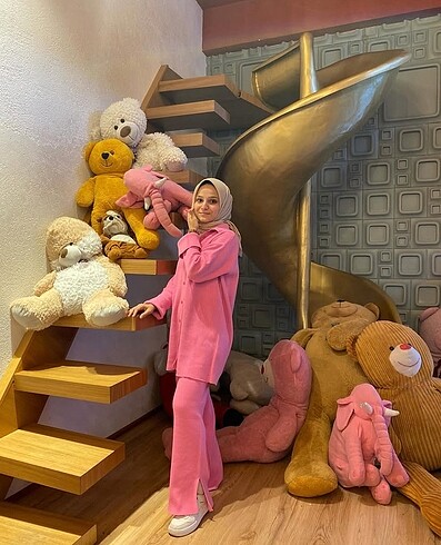 Triko takım pembe