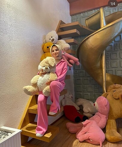 s Beden Triko takım pembe