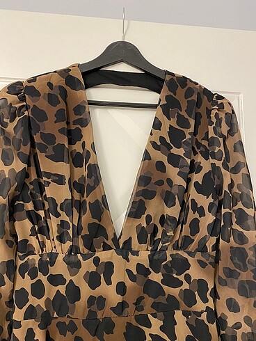 xl Beden Leopar elbise