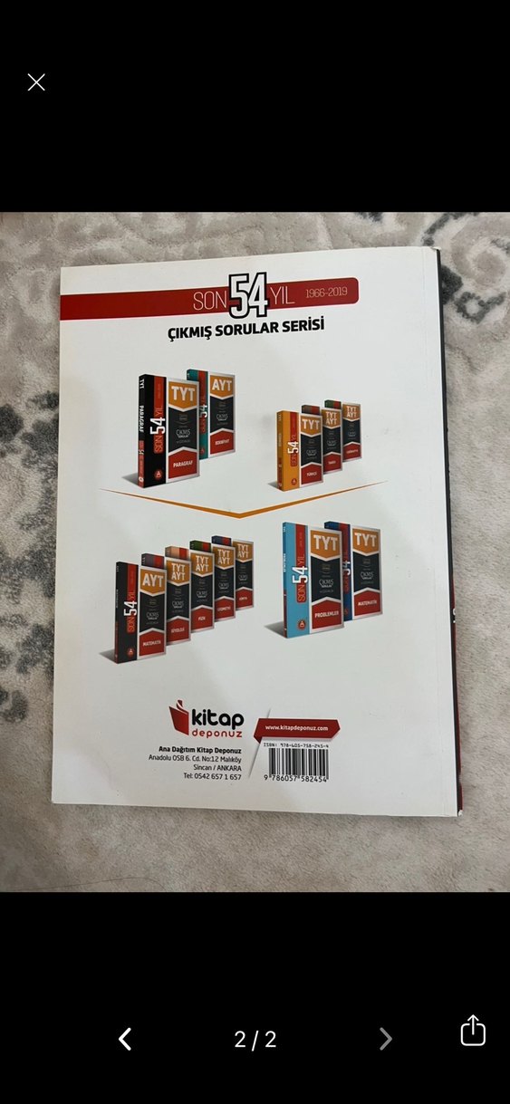 AYT Matematik Çıkmış Sorular Kitabı - Görsel 2