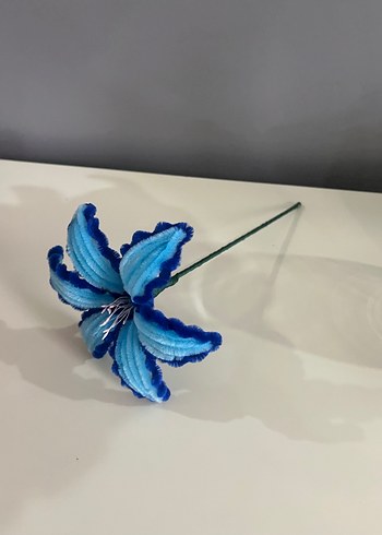 Mavi el yapımı Çiçek - Görsel 6