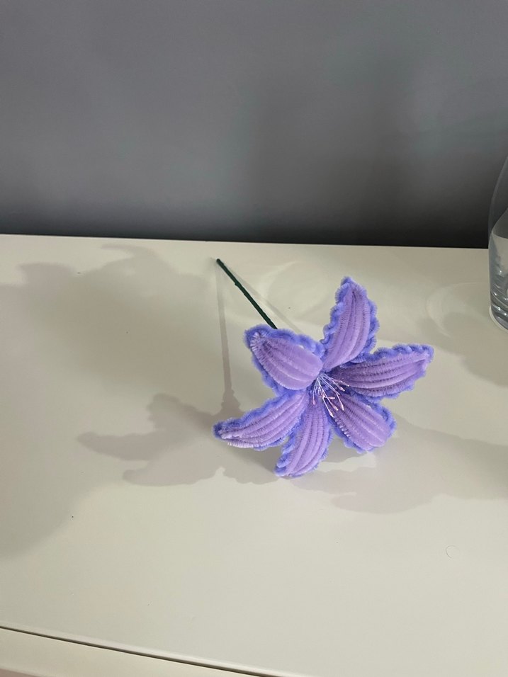 Pastel Mor Yapay Çiçek - Görsel 5