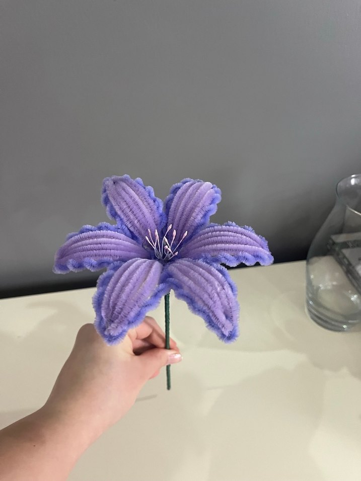 Pastel Mor Yapay Çiçek - Görsel 3