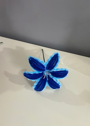 Mavi Çiçek el yapımı - Görsel 4
