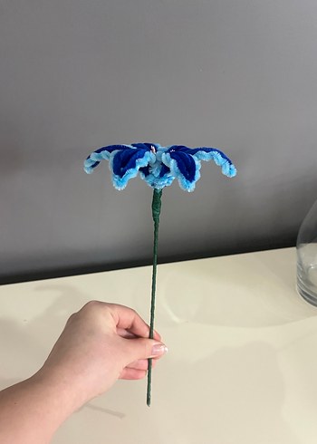 Mavi Çiçek el yapımı - Görsel 2