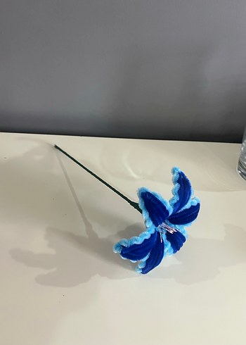 Mavi Çiçek el yapımı - Görsel 3