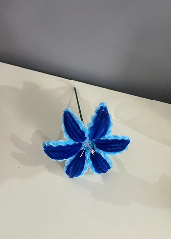 Mavi Çiçek el yapımı - Görsel 5