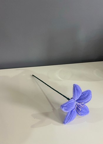 Mor el yapımı çiçek - Görsel 4