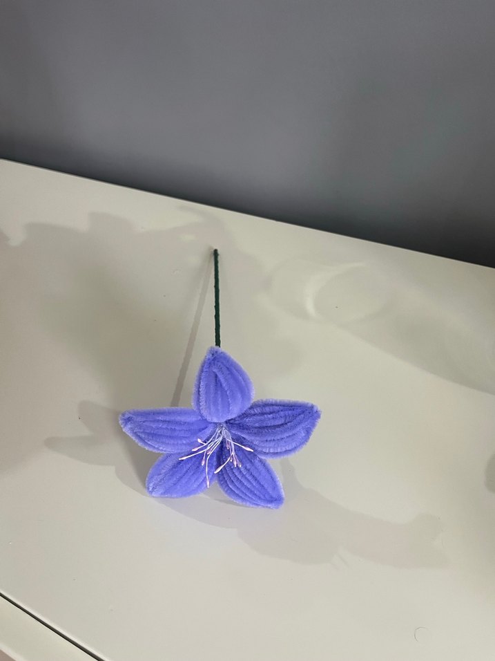 Mor el yapımı çiçek - Görsel 3