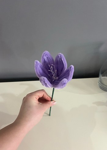 Pastel Mor Dekoratif çiçek - Görsel 5