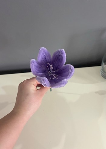 Pastel Mor Dekoratif çiçek - Görsel 4