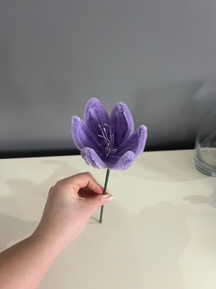 Pastel Mor Dekoratif çiçek - Görsel 5