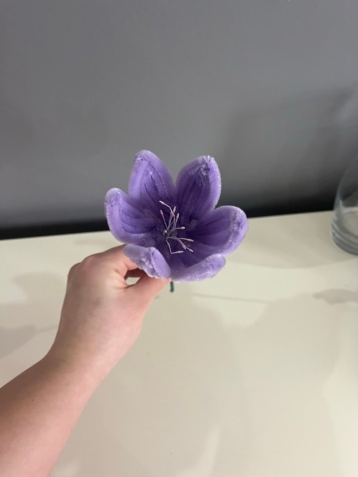 Pastel Mor Dekoratif çiçek - Görsel 4