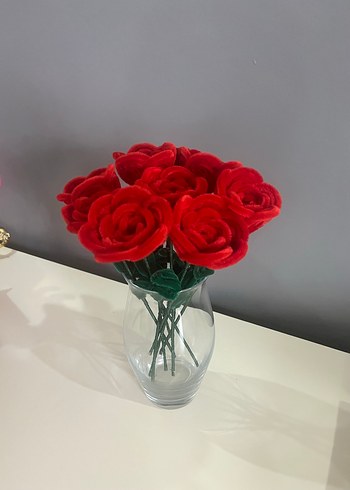 Kırmızı Gül şönil - Görsel 3