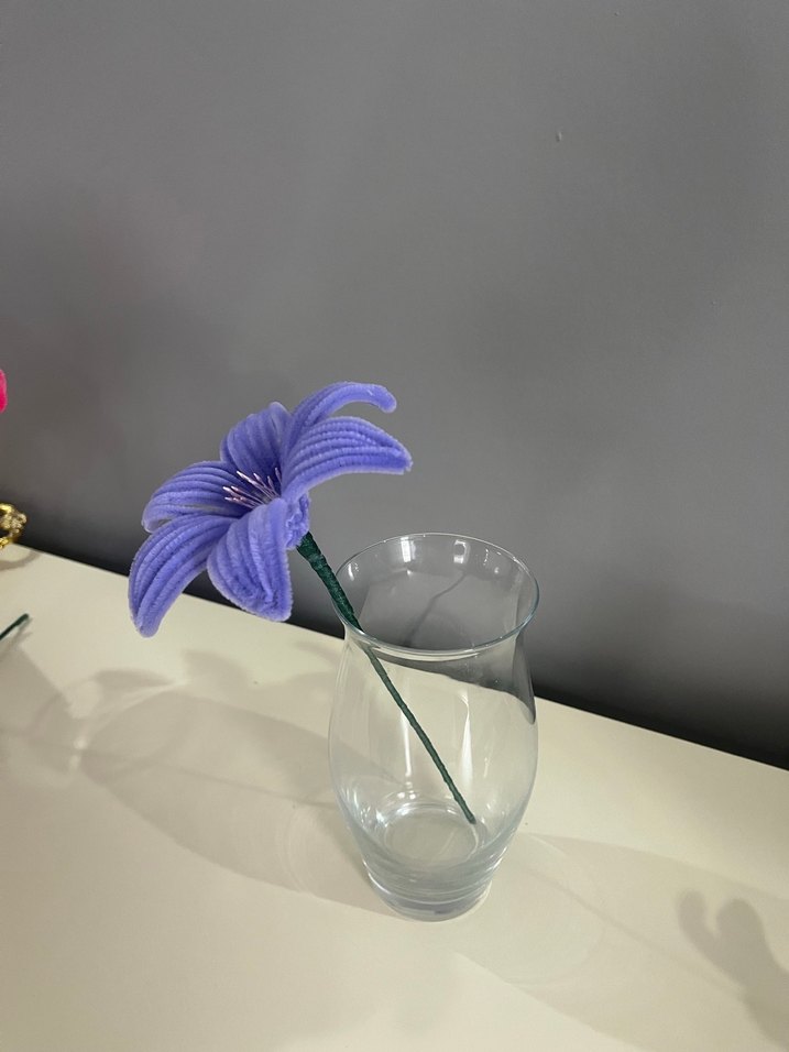 Renkli Mor Dekoratif çiçek - Görsel 3