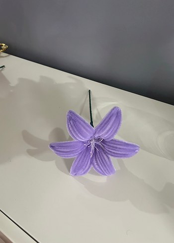 Mor el yapımı çiçek - Görsel 6