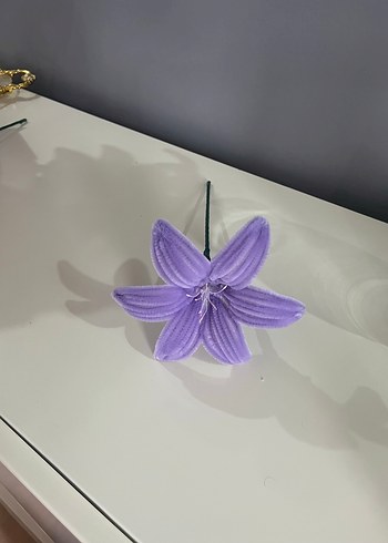 Mor el yapımı çiçek - Görsel 5