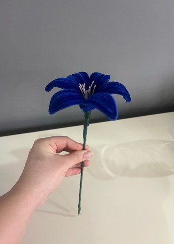 Mavi çiçek şönil - Görsel 5