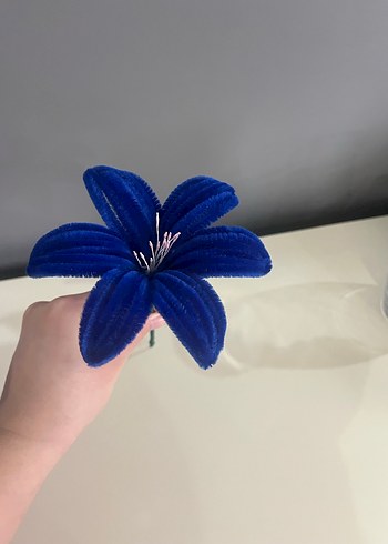 Mavi çiçek şönil - Görsel 4