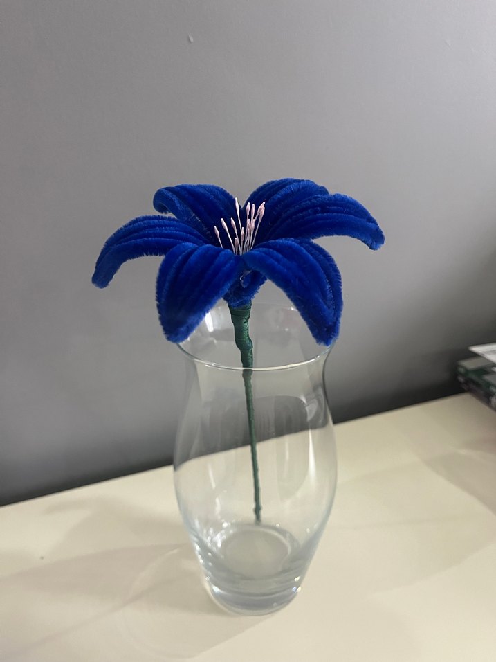 Mavi çiçek şönil - Görsel 2