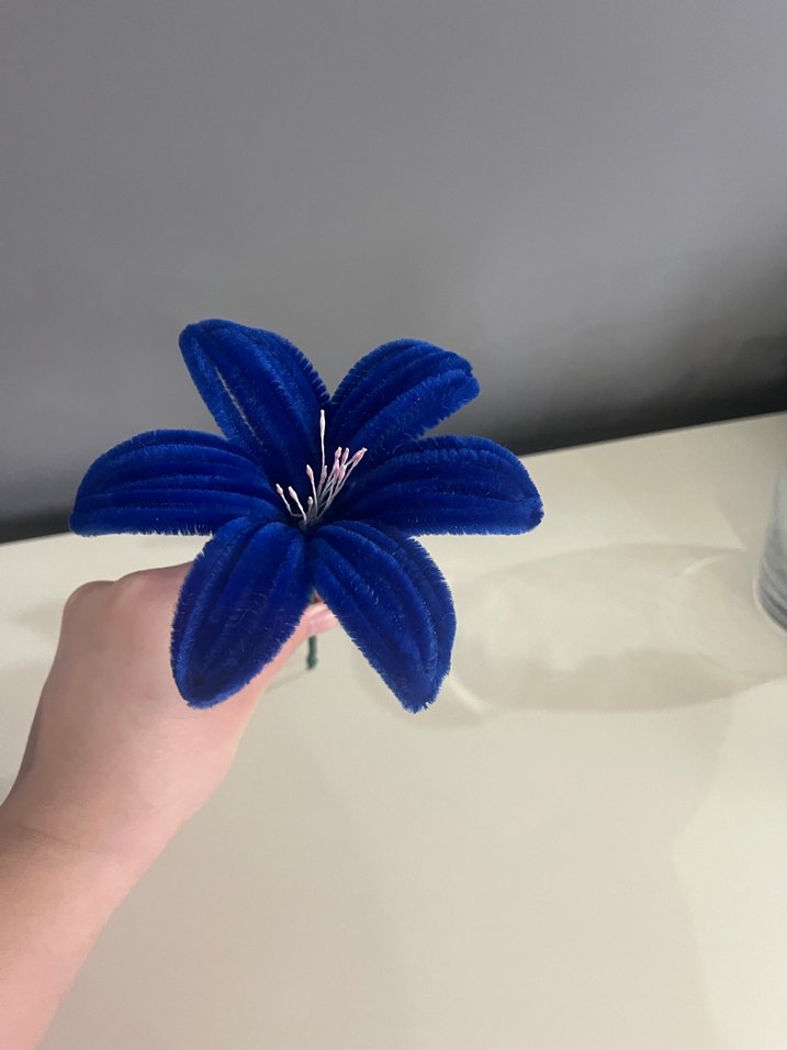 Mavi çiçek şönil - Görsel 4