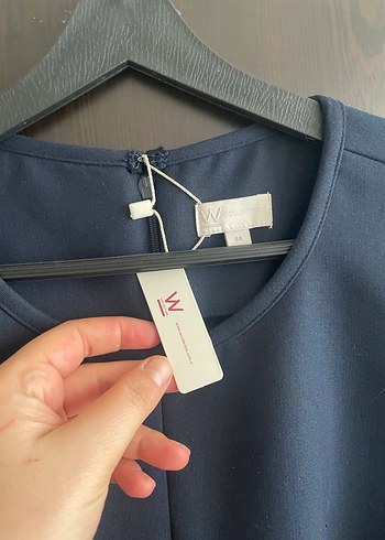 W collection Kadın Lacivert Kolsuz Midi Tulum - Görsel 3