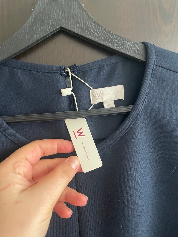 W collection Kadın Lacivert Kolsuz Midi Tulum - Görsel 3