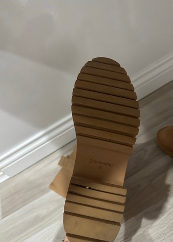 Stradivarius taba Kadın Deri Dizüstü Botlar - Görsel 6