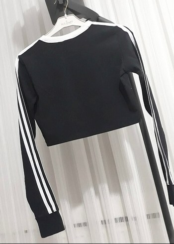 Adidas Siyah Crop Sweatshirt - Görsel 2