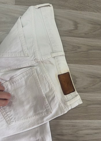 Zara Beyaz Regular Fit Kot Pantolon
