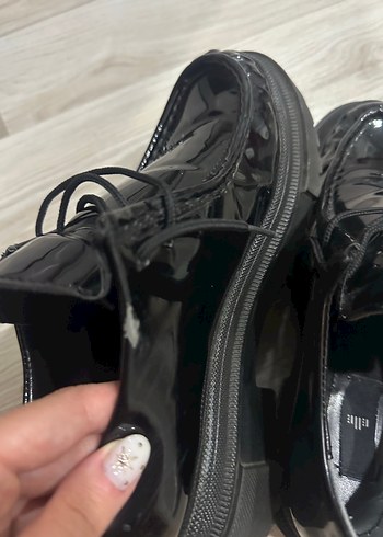 Siyah Rugan Elle oxford ayakkabı - Görsel 4