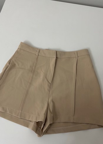 Bej Mini Pamuklu Salaş Şort - Görsel 4