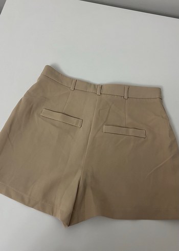 Bej Mini Pamuklu Salaş Şort - Görsel 2